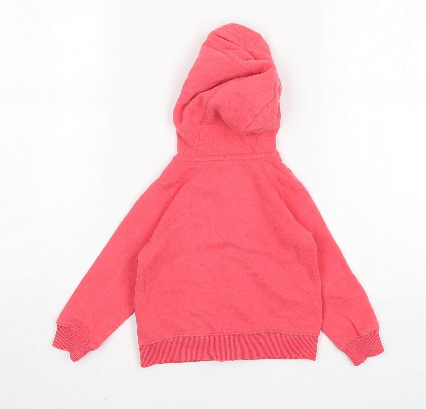 Nutmeg Girls Pink  Cotton Full Zip Jumper Size 18-24 Months