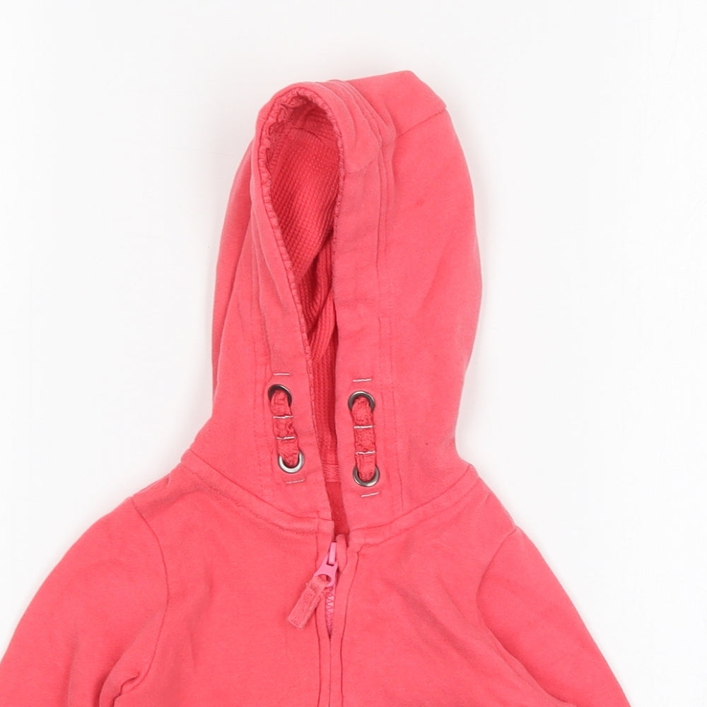 Nutmeg Girls Pink  Cotton Full Zip Jumper Size 18-24 Months