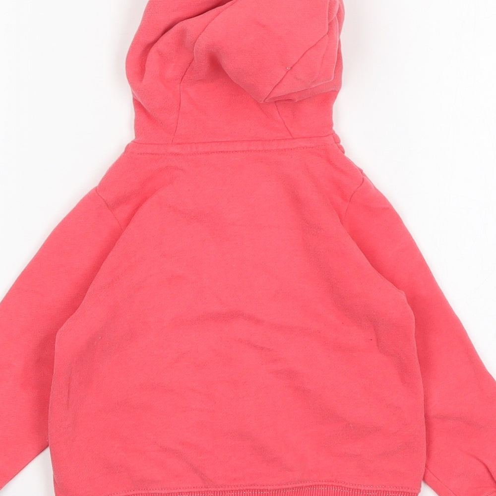 Nutmeg Girls Pink  Cotton Full Zip Jumper Size 18-24 Months