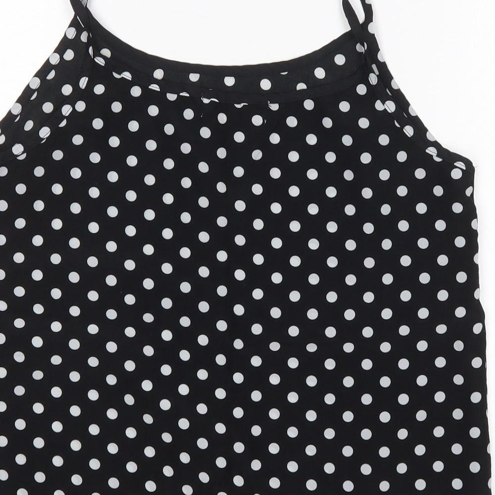 Cameo Rose Womens Multicoloured Polka Dot Polyester Basic Tank Size 10 Round Neck