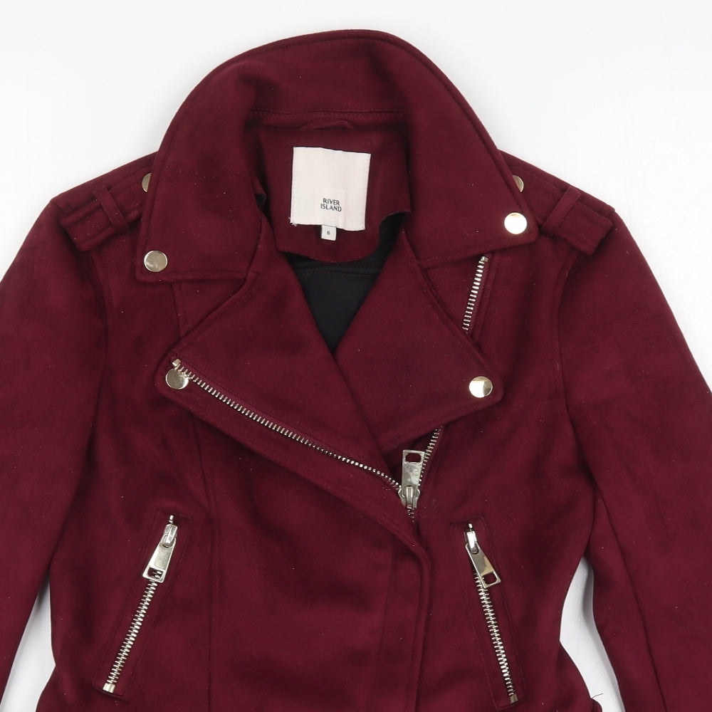 River Island Womens Purple   Biker Jacket Size 6