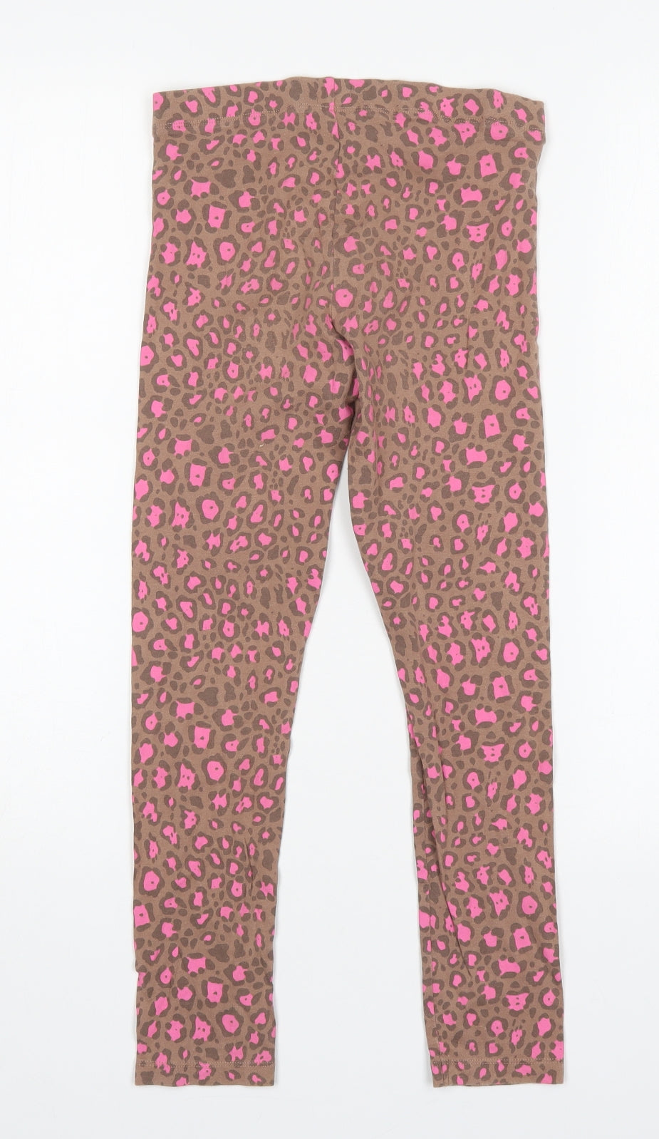 F&F Girls Multicoloured Animal Print Cotton Sweatpants Trousers Size 7-8 Years  Regular  - Leggings