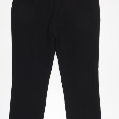 Peacocks Womens Black  Cotton Trousers  Size 40 L31 in Regular