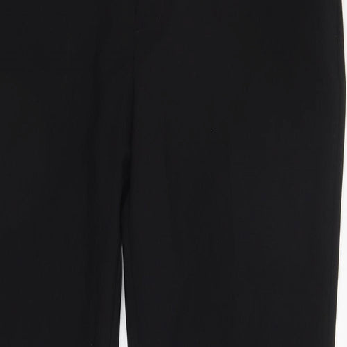 Peacocks Womens Black  Cotton Trousers  Size 40 L31 in Regular