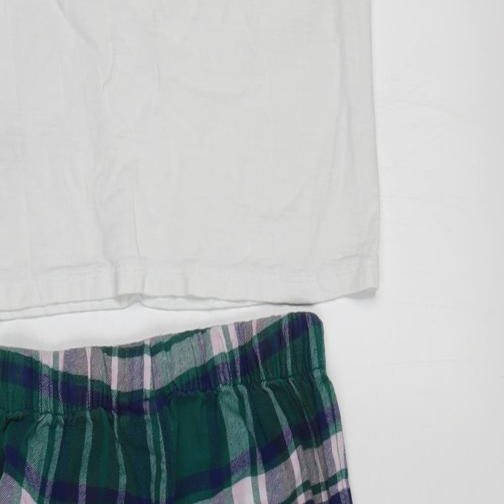 NEXT Girls Multicoloured Plaid Cotton  Pyjama Set Size 13 Years