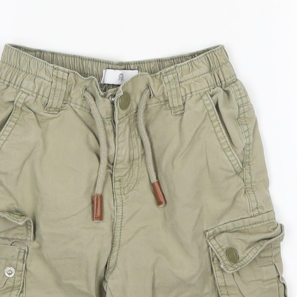 La Redoute Boys Green  Cotton Cargo Shorts Size 6 Years  Regular