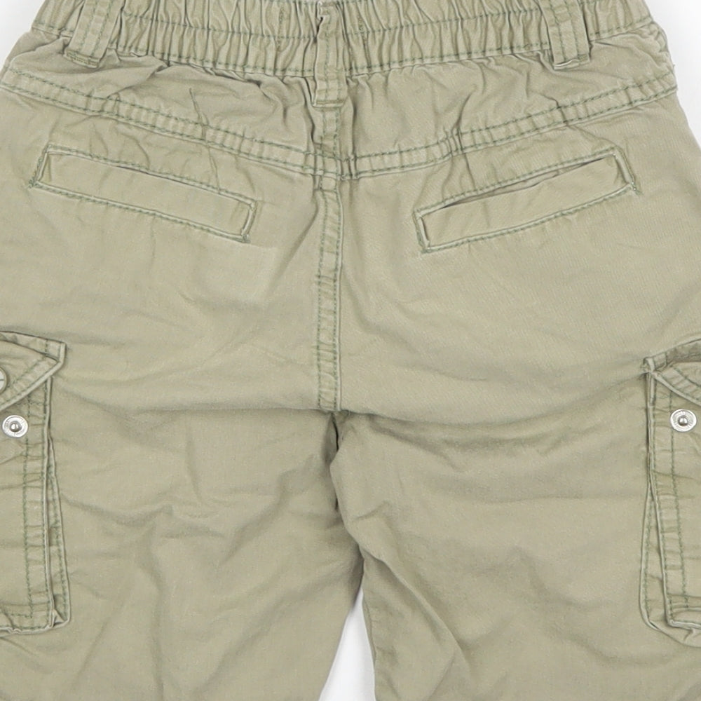 La Redoute Boys Green  Cotton Cargo Shorts Size 6 Years  Regular