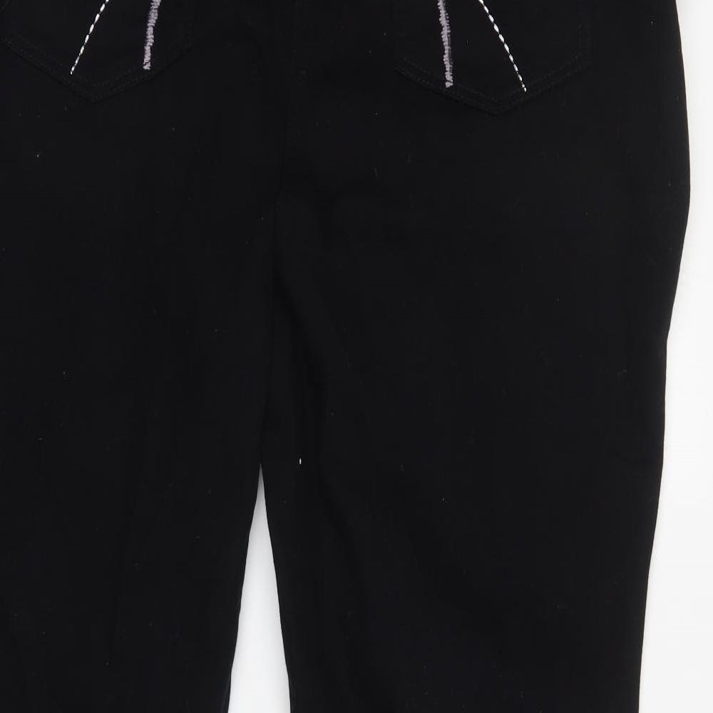 New Look Womens Black  Cotton Bootcut Jeans Size 24 L32 in Regular