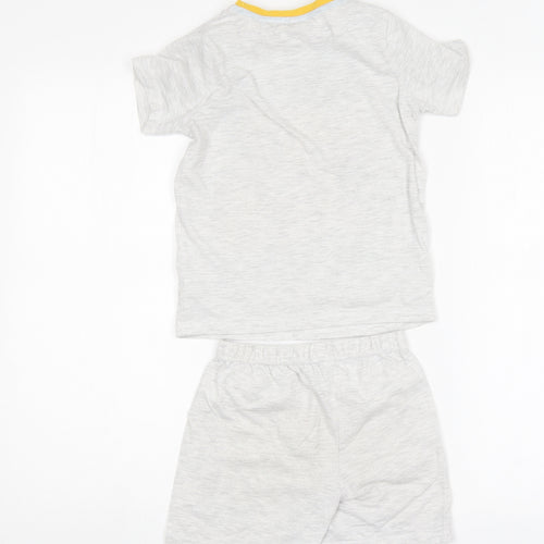 George Boys Grey Animal Print Polyester  Pyjama Set Size 5-6 Years   - Lion King