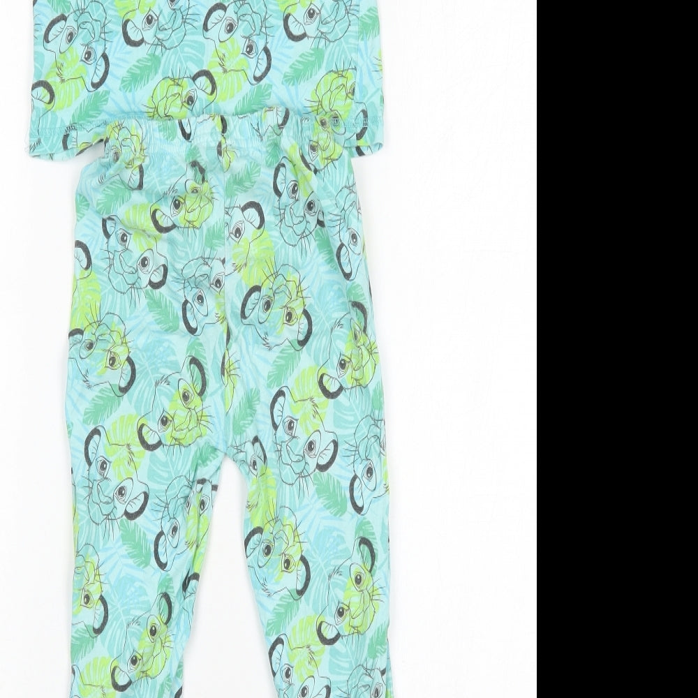 George Boys Multicoloured Floral Cotton  Pyjama Set Size 5-6 Years   - Lion King