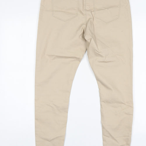 Papaya Womens Beige  Cotton Jegging Jeans Size 12 L29 in Regular