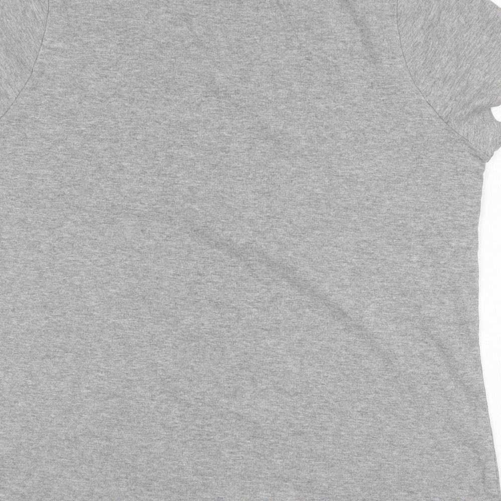 TU Womens Grey  Cotton Basic Tank Size 24 Round Neck