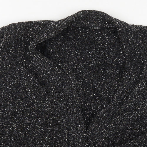 George Girls Grey V-Neck  Polyester Cardigan Jumper Size 7-8 Years