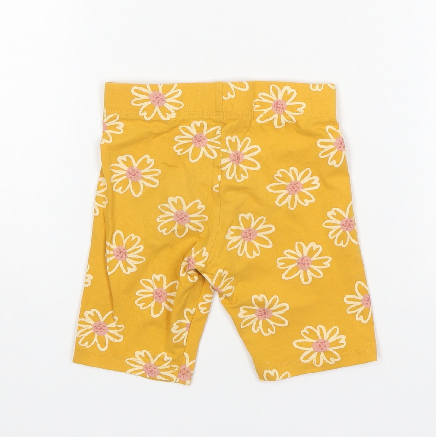 Nutmeg Girls Yellow Floral Cotton Biker Shorts Size 4-5 Years  Regular