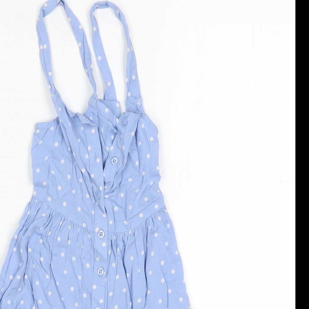 Matalan Girls Multicoloured Spotted Viscose A-Line  Size 5 Years  Square Neck