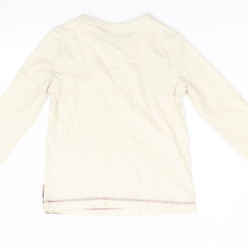 TU Kids Baby Beige Animal Print Cotton Jersey Casual Size 12-18 Months Round Neck Pullover - Autumn Leaves Shrew