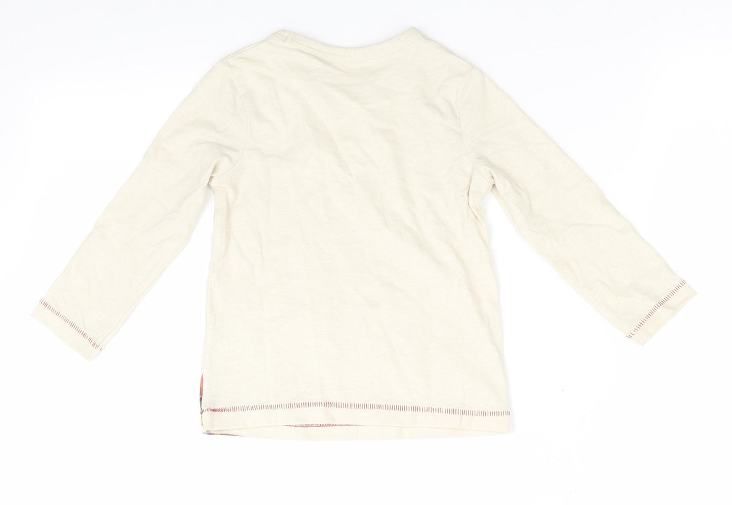 TU Kids Baby Beige Animal Print Cotton Jersey Casual Size 12-18 Months Round Neck Pullover - Autumn Leaves Shrew