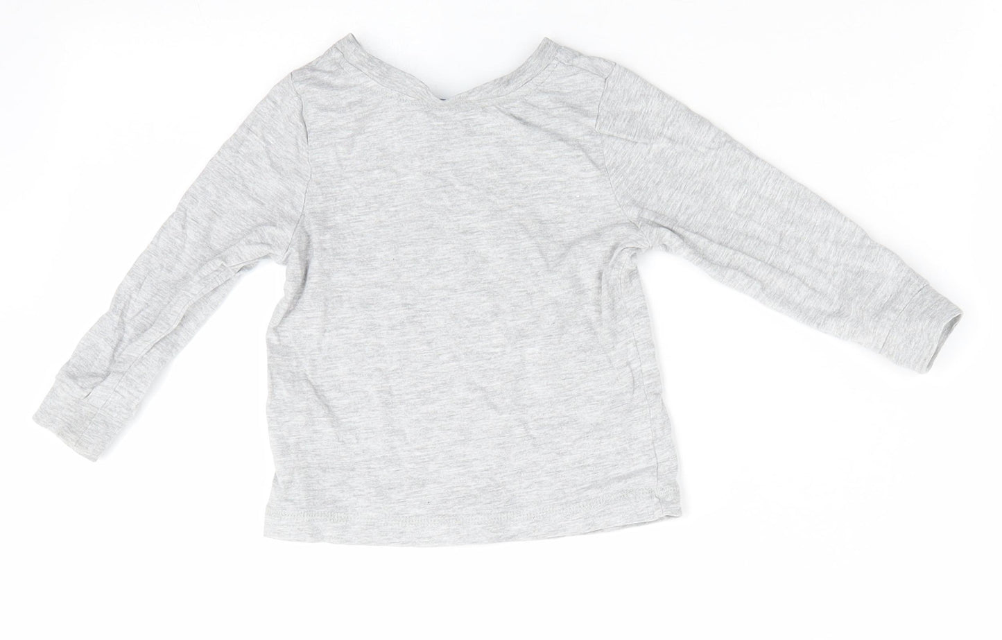 Pinkfong Baby Shark Boys Grey Animal Print Cotton Jersey Casual Size 12-18 Months Round Neck Pullover - Doo Doo Doo