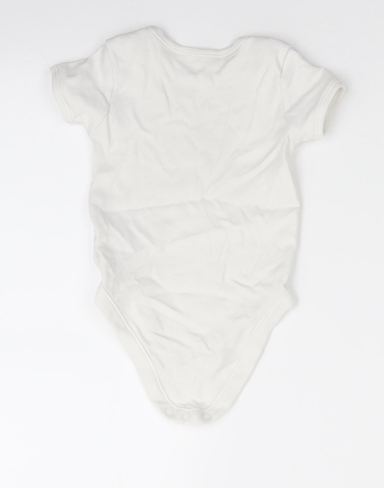Disney Baby at George Boys White Animal Print Cotton Romper One-Piece Size 12-18 Months  Snap - Tigger Wish upon a star