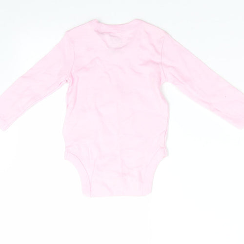 Neutral Girls Pink Animal Print Cotton Romper One-Piece Size 3-6 Months  Snap - Polar Bear Free Hugs Pale pink