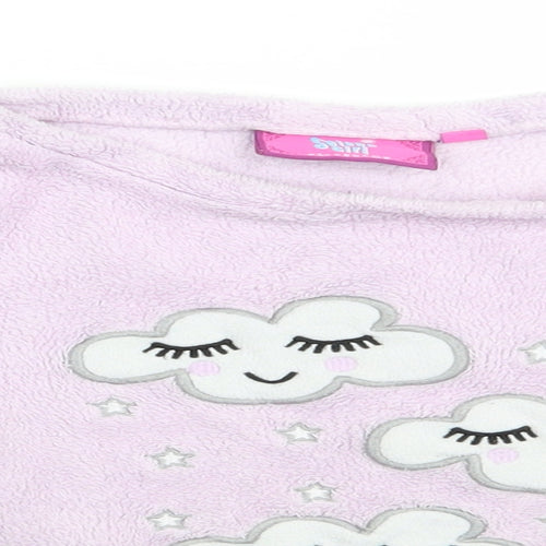 Selena Girl Girls Purple Solid Polyester Top Pyjama Top Size 9-10 Years  Pullover - Lilac Clouds & Stars