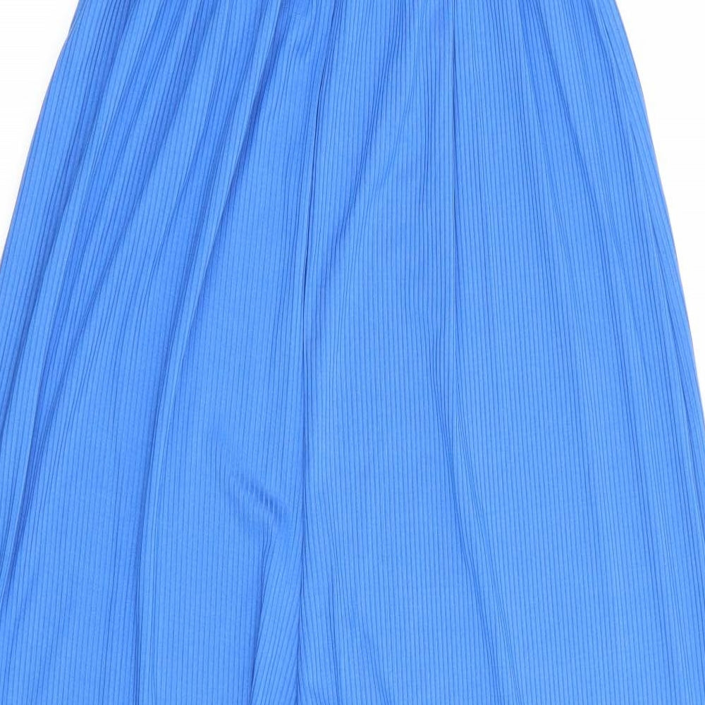 George Womens Blue  Polyester Jumpsuit One-Piece Size 14 L29 in Pullover - Sky Blue Rib effect finish