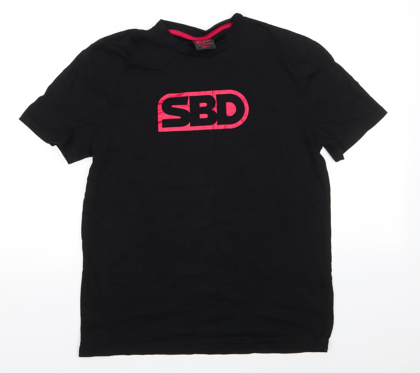 SBD Mens Black  Cotton  T-Shirt Size S Round Neck  - SBD