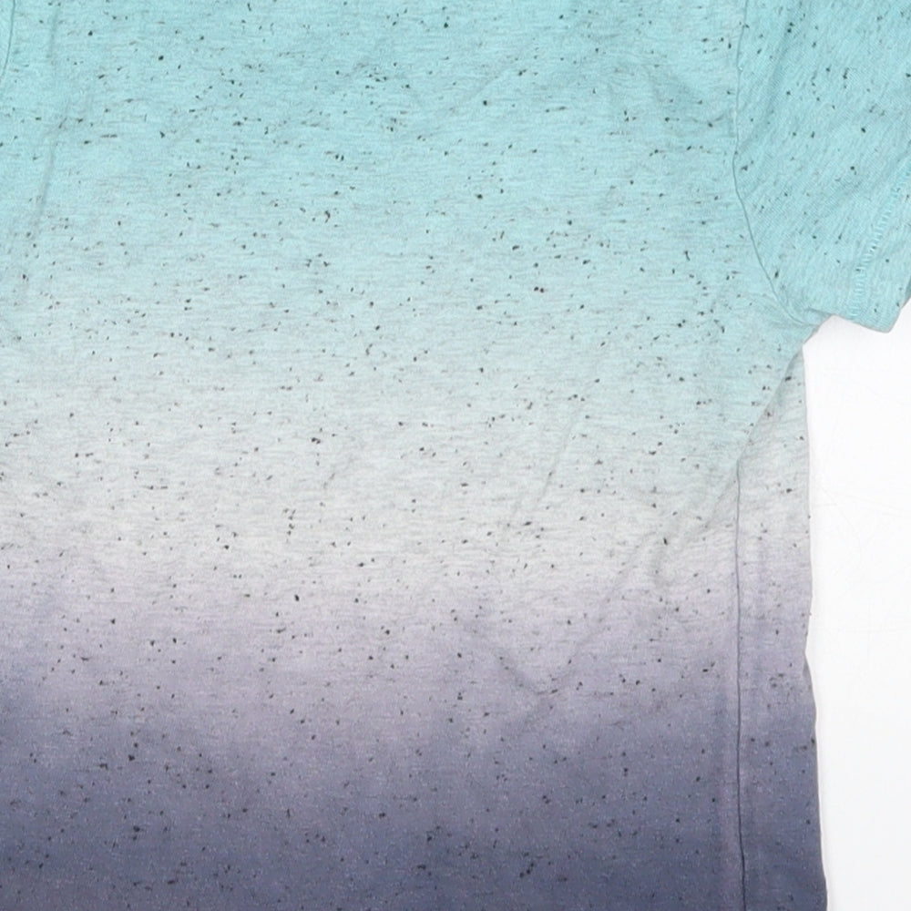 F&F Boys Blue  Cotton Basic T-Shirt Size 2-3 Years Crew Neck Pullover - Blue Ombre