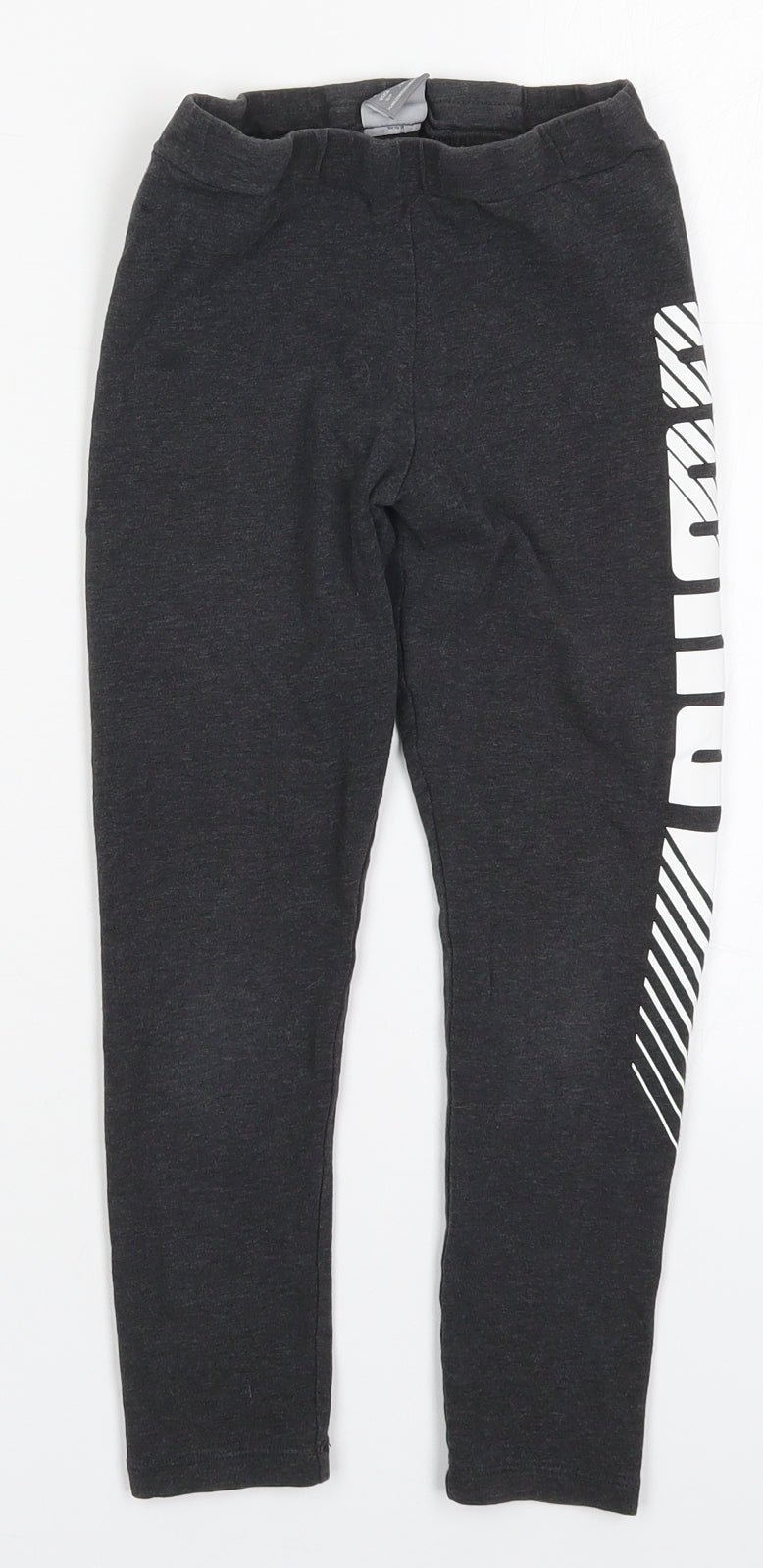 PUMA Girls Grey  Cotton Carrot Trousers Size 7-8 Years  Regular
