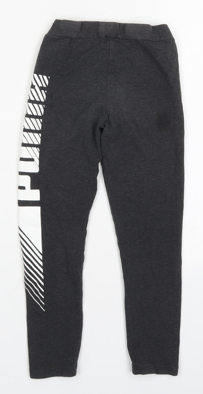 PUMA Girls Grey  Cotton Carrot Trousers Size 7-8 Years  Regular