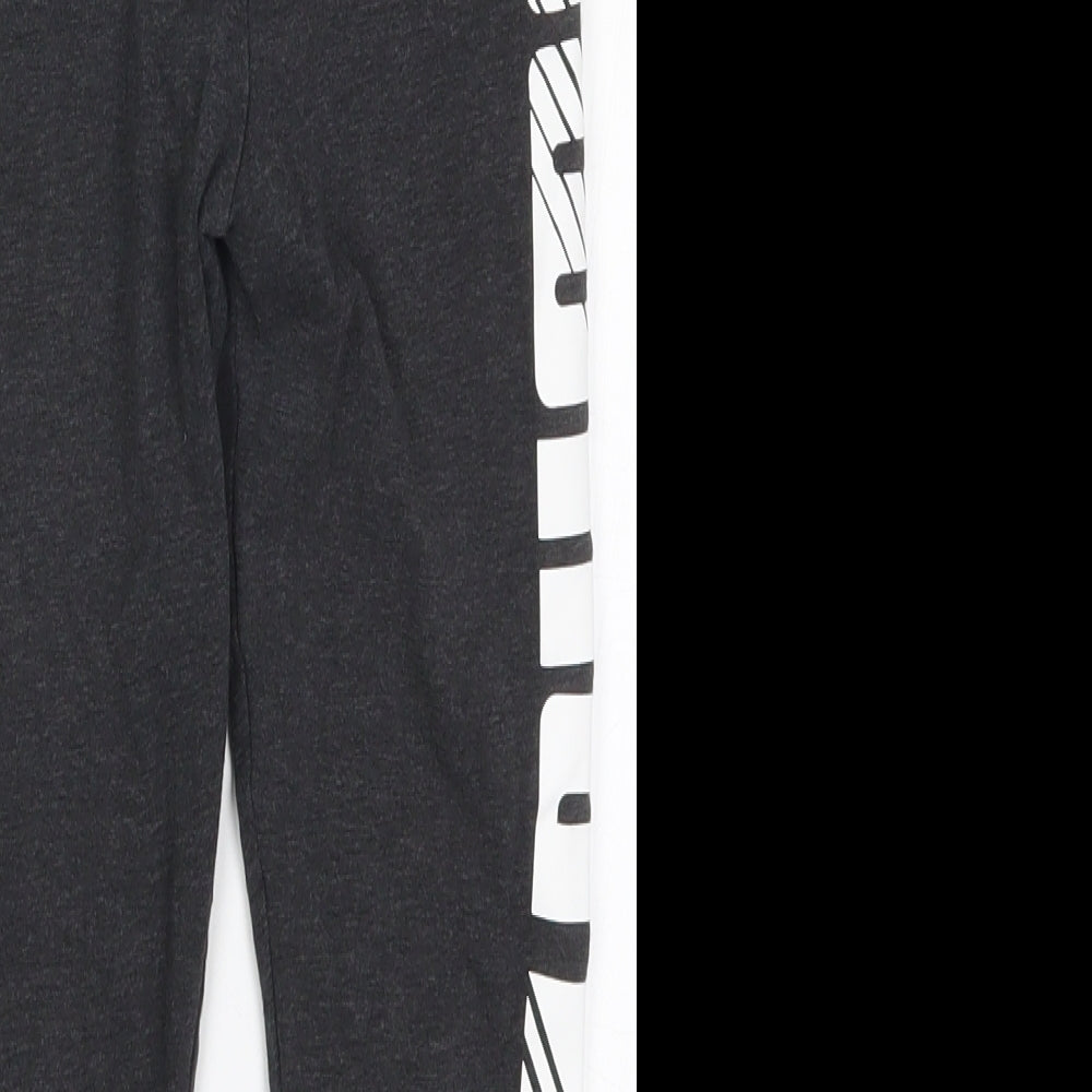 PUMA Girls Grey  Cotton Carrot Trousers Size 7-8 Years  Regular
