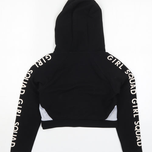 Young Dimension Girls Black  Polyester Pullover Hoodie Size 9-10 Years  Pullover - Girl Squad