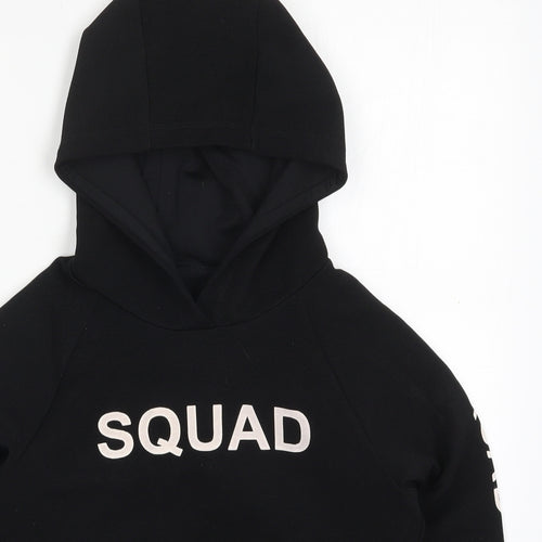 Young Dimension Girls Black  Polyester Pullover Hoodie Size 9-10 Years  Pullover - Girl Squad