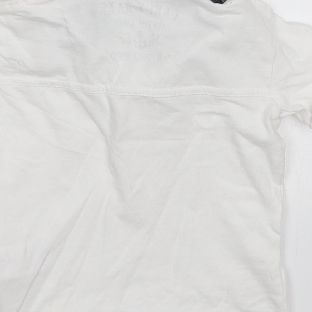 Early Days Boys White  Cotton Basic Polo Size 9-12 Months Collared Pullover