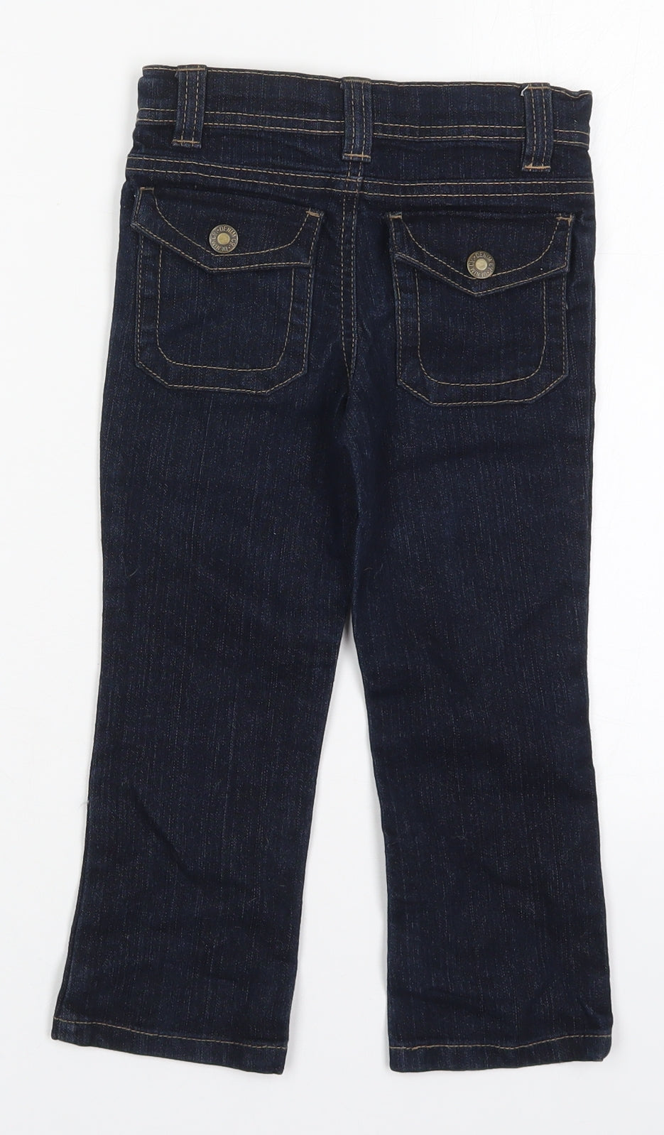 Denim Co Girls Blue  Cotton Straight Jeans Size 3-4 Years  Regular Button