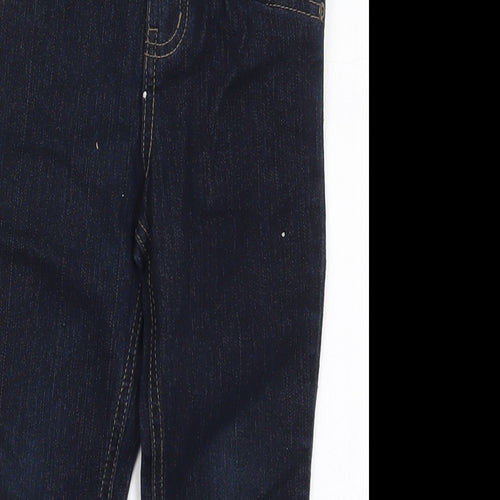 Denim Co Girls Blue  Cotton Straight Jeans Size 3-4 Years  Regular Button