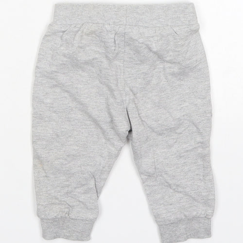 TU Boys Grey  Cotton Sweatpants Trousers Size 6-9 Months  Drawstring