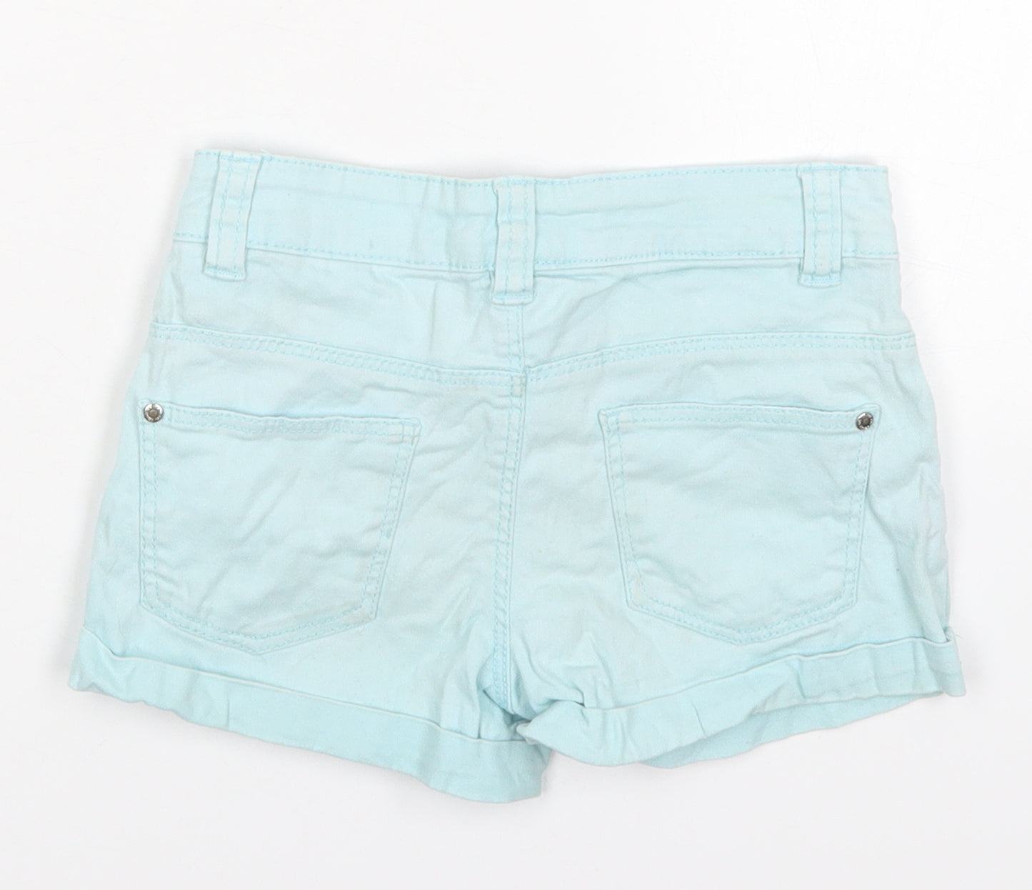 Denim Co Girls Blue  Cotton Hot Pants Shorts Size 7-8 Years  Regular