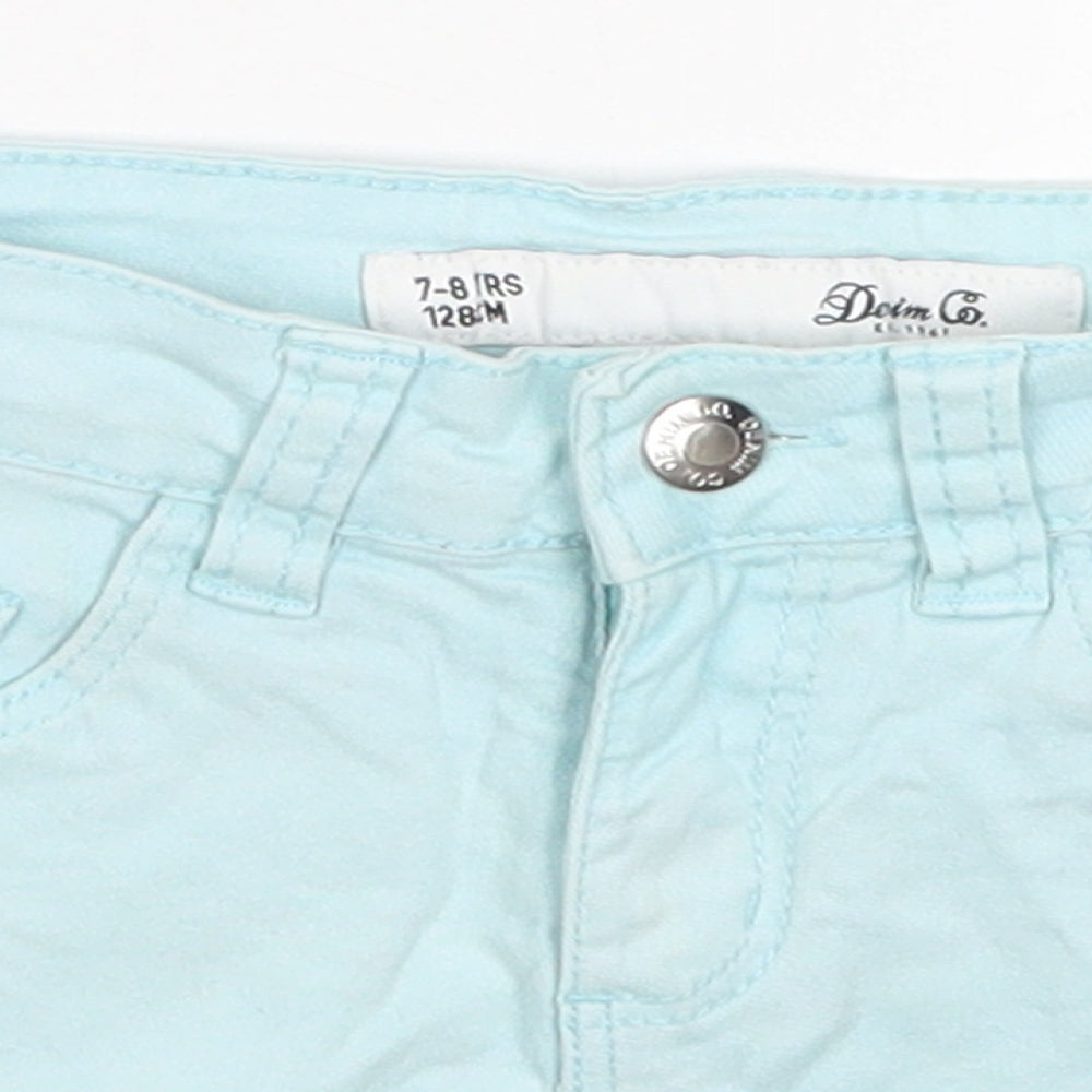 Denim Co Girls Blue  Cotton Hot Pants Shorts Size 7-8 Years  Regular
