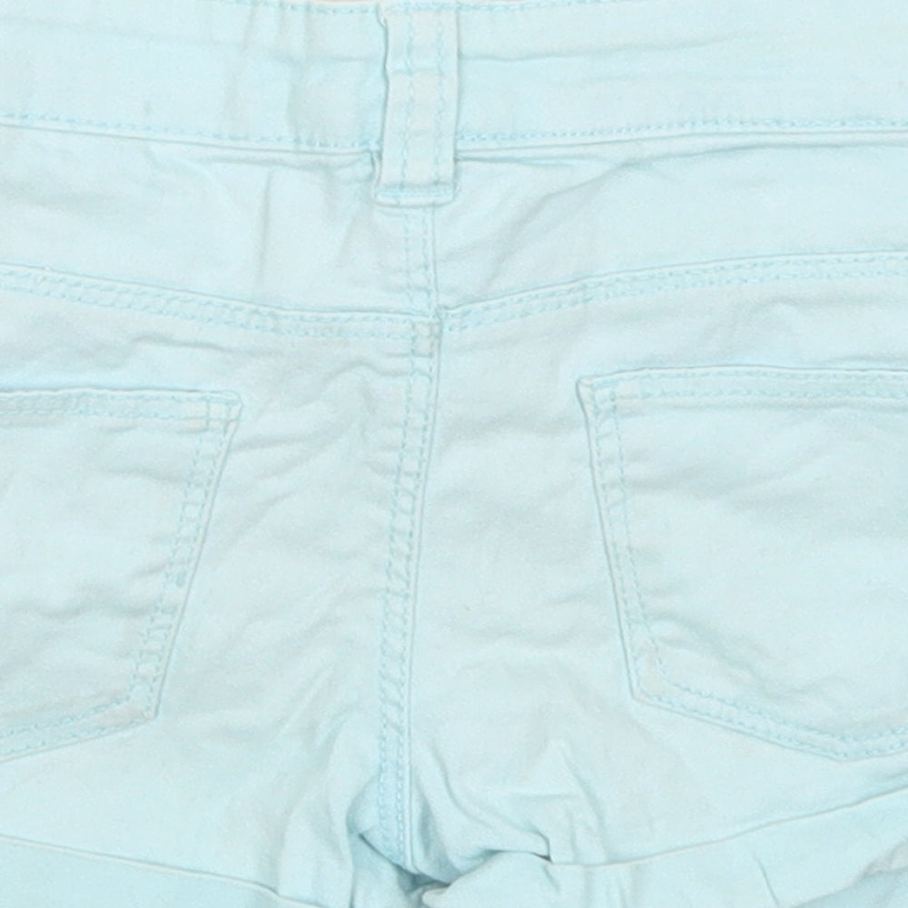 Denim Co Girls Blue  Cotton Hot Pants Shorts Size 7-8 Years  Regular