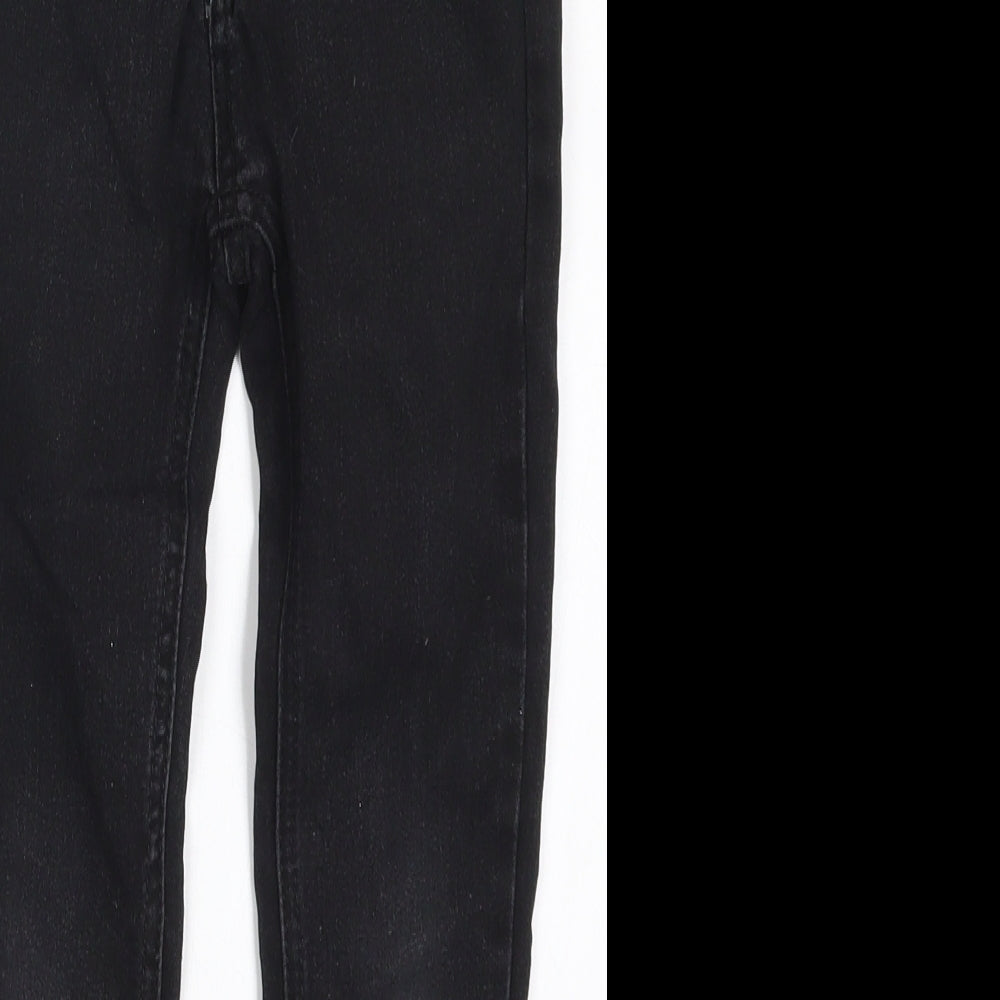 Denim Co Girls Black  Cotton Skinny Jeans Size 6-7 Years  Regular Button