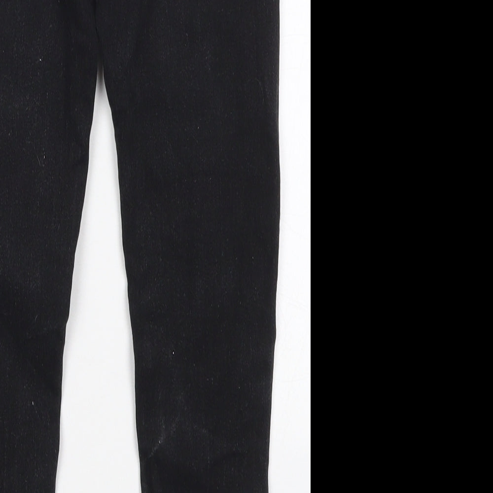 Denim Co Girls Black  Cotton Skinny Jeans Size 6-7 Years  Regular Button
