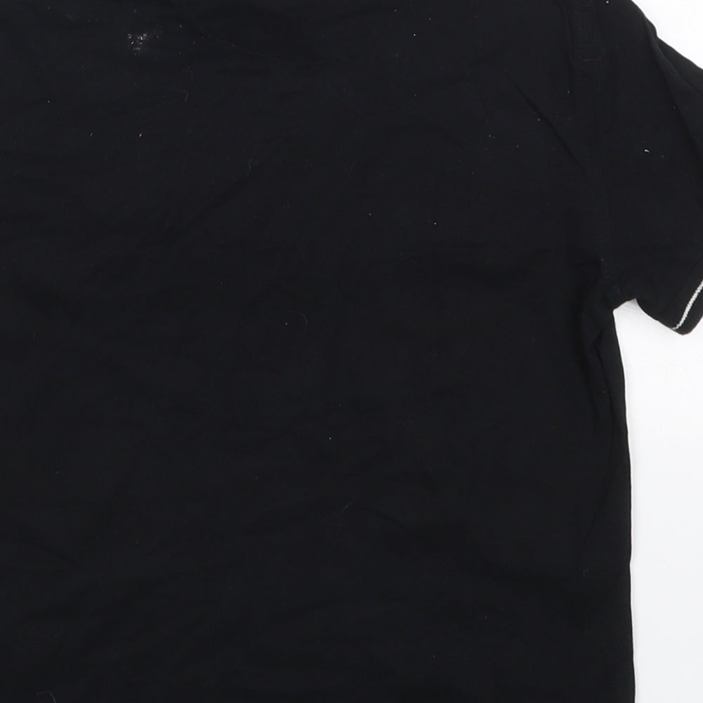 Primark Boys Black  Cotton Basic Polo Size 4-5 Years Collared Pullover