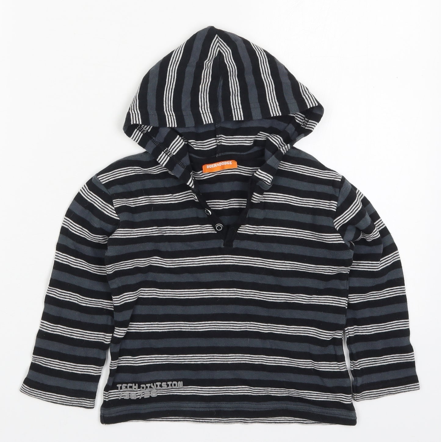 Duck & Dodge Boys Grey  Cotton Pullover Hoodie Size 3 Years  Pullover - Tech Division