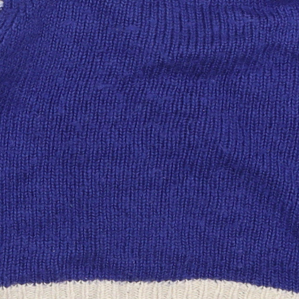 George Girls Blue Round Neck Polka Dot Acrylic Pullover Jumper Size 3-4 Years  Pullover - Love Heart