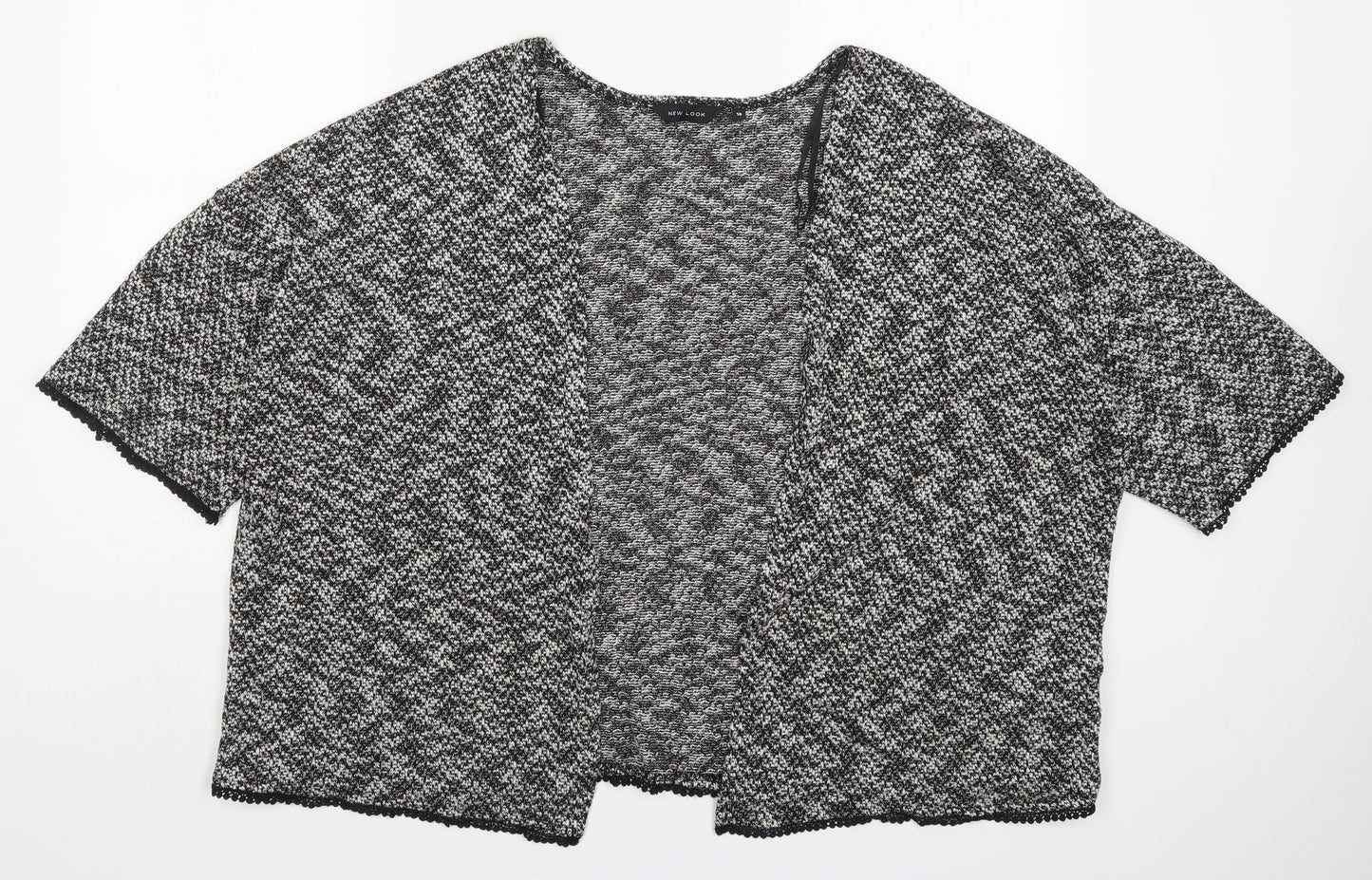 New Look Womens Grey V-Neck  Polyester Cardigan Jumper Size 18