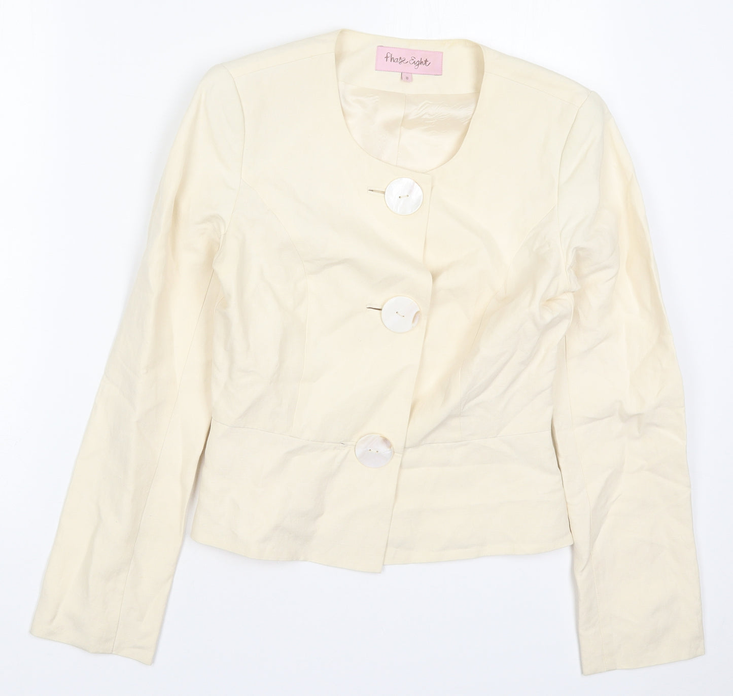 Phase Eight Womens Beige   Jacket  Size 8  Button