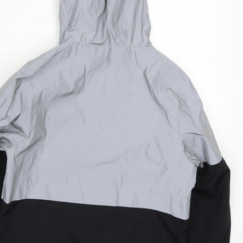 Primark Boys Grey Colourblock  Basic Coat Coat Size 6-7 Years  Zip