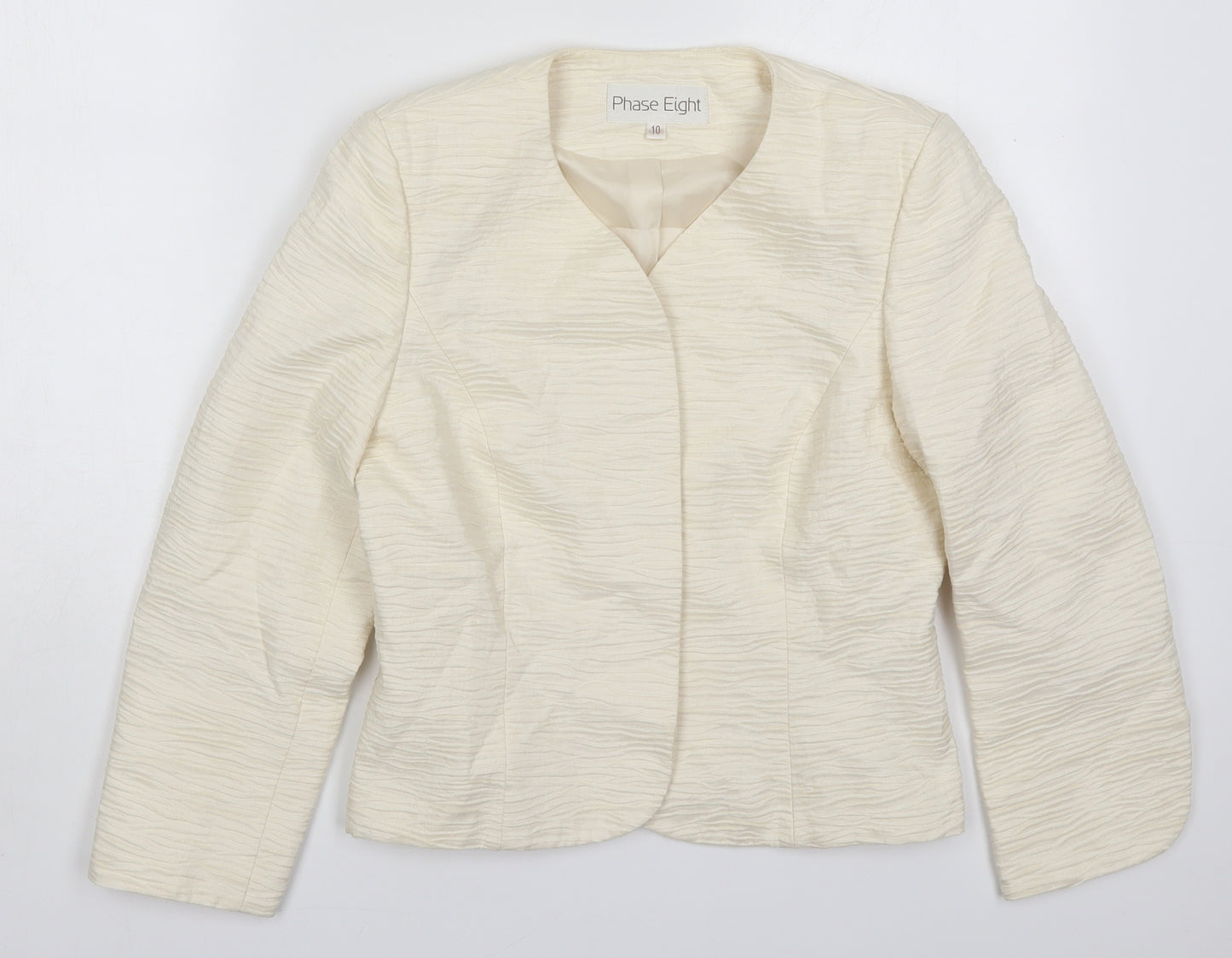 Phase Eight Womens Ivory   Jacket  Size 10  Button - Cream Coloured