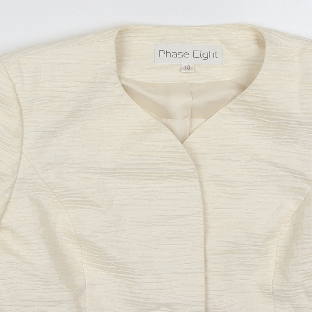 Phase Eight Womens Ivory   Jacket  Size 10  Button - Cream Coloured